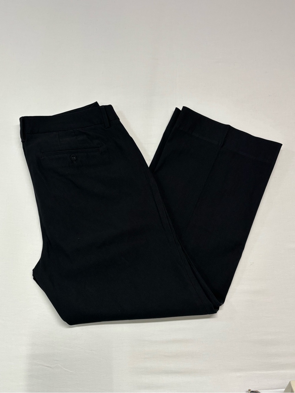 Lord & Taylor Woman Kelly Bootcut Dress Pants Black Plus Size 16W trendy  421